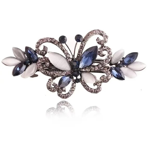 Luxury Design Crystal Rhinestone Hair Barrette - Picture 1 of 3